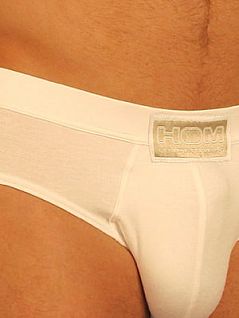 Мужские белые классические трусы-мини HOM Silk 44 01292cW5